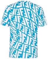 (W) FENDI Baju-T Biru Crewneck dengan Rekaan Cetakan Huruf. FS7254AGT2F1AXZ Lookbook (W) FENDI Baju-T Biru Crewneck dengan Rekaan Cetakan Huruf. FS7254AGT2F1AXZ