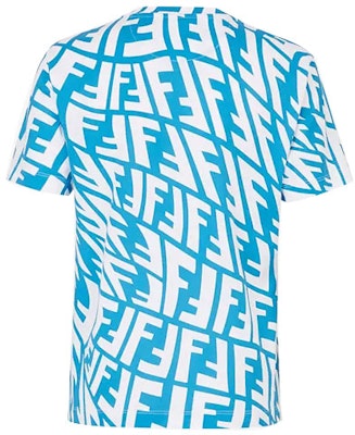 (Women) FENDI Blue Crewneck T-Shirt with Letter Print Design. FS7254AGT2F1AXZ Lookbook (Women) FENDI Blue Crewneck T-Shirt with Letter Print Design. FS7254AGT2F1AXZ