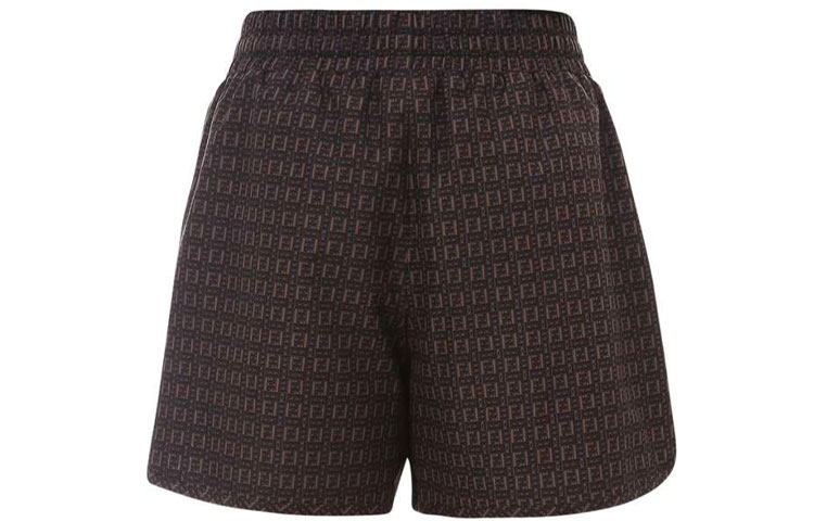 (Women) FENDI Brown FF Monogram Elastic Waist Casual Shorts. FAB230AERWF13D6 圖 3
