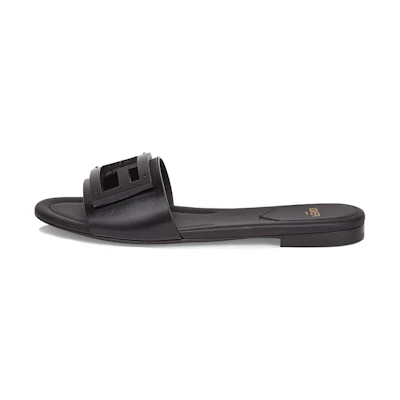 (W) Fendi by Marc Jacobs Baguette Slides Black Leather