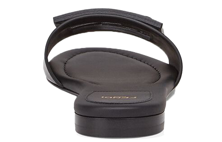 Purchase (W) Fendi por Marc Jacobs Baguette Sandalias de Cuero Negro 8R8136AE7TF0ABB