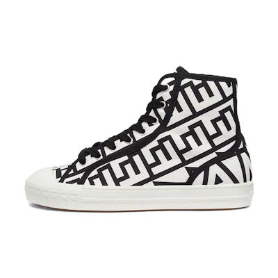 (W) Fendi by Marc Jacobs Domino High-Tops Black White Canvas