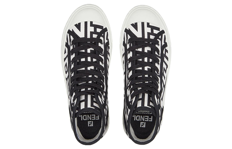 (W) Fendi by Marc Jacobs Domino High-Tops Black White Canvas 圖 3