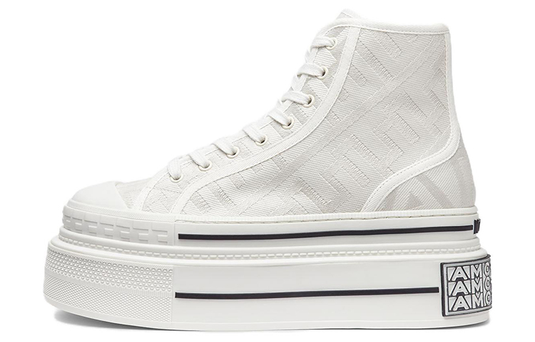 (W) Fendi by Marc Jacobs Domino High-Tops White Canvas
