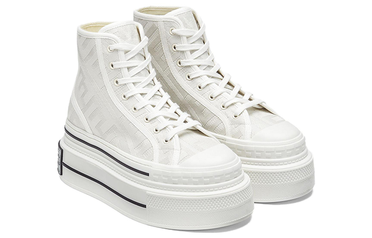 (W) Fendi by Marc Jacobs Domino High-Tops White Canvas 圖 4