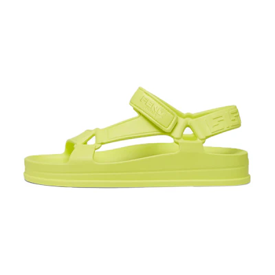 (W) Fendi by Marc Jacobs Feel Sandals Neon Yellow Rubber
