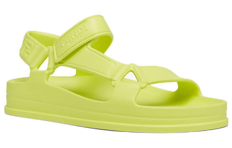 (W) Fendi by Marc Jacobs Feel Sandals Neon Yellow Rubber 圖 2