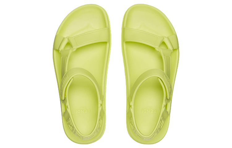 (W) Fendi by Marc Jacobs Feel Sandals Neon Yellow Rubber 圖 3