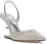 Order (W) Fendi by Marc Jacobs Slingback High Heels Silber Strass 8J8387AO0GF1LR5