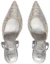 Lookbook (W) Fendi by Marc Jacobs Slingback High Heels Silber Strass 8J8387AO0GF1LR5