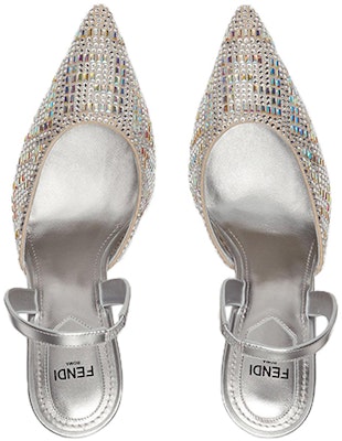 (Women) Fendi by Marc Jacobs First High-Heeled Slingbacks Silver Rhinestone 8J8387AO0GF1LR5 Lookbook (Women) Fendi by Marc Jacobs First High-Heeled Slingbacks Silver Rhinestone 8J8387AO0GF1LR5