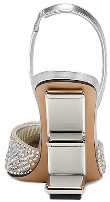(Women) Fendi by Marc Jacobs First High-Heeled Slingbacks Silver Rhinestone 8J8387AO0GF1LR5 Shop (Women) Fendi by Marc Jacobs First High-Heeled Slingbacks Silver Rhinestone 8J8387AO0GF1LR5