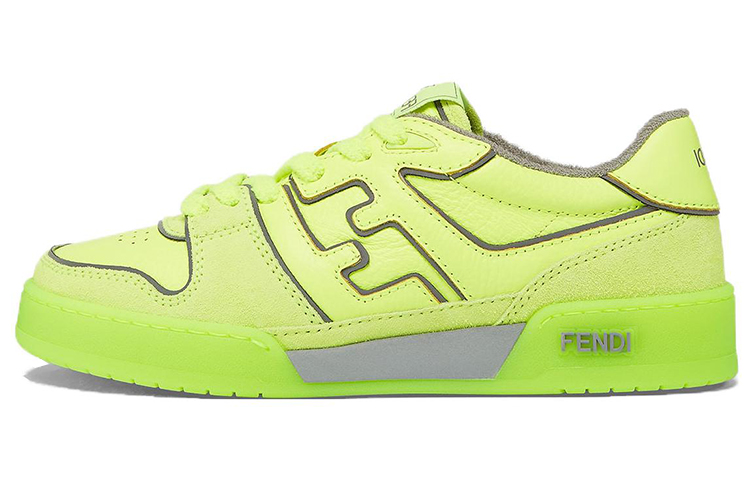 Buy (W) Fendi oleh Marc Jacobs Match Low-Tops Kulit Kuning Neon 8E8430AO0SF1LRA
