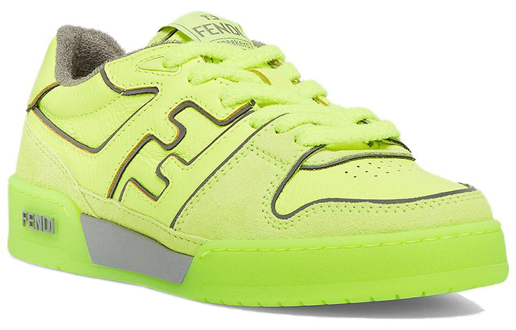 (W) Fendi by Marc Jacobs Match Low-Tops Neon Yellow Leather 圖 2