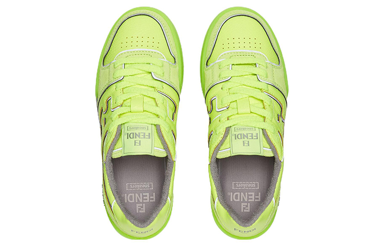 (W) Fendi by Marc Jacobs Match Low-Tops Neon Yellow Leather 圖 3