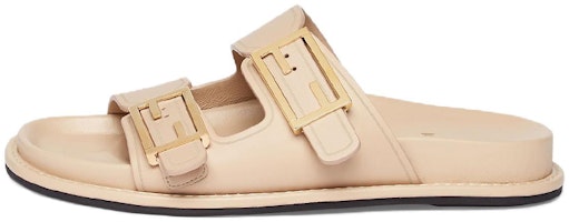 (Women) Fendi Calfskin Decorative Buckle Fashion Sandals 'Beige' 8X8326NA7F1KCU (Women) Fendi Calfskin Decorative Buckle Fashion Sandals 'Beige' 8X8326NA7F1KCU
