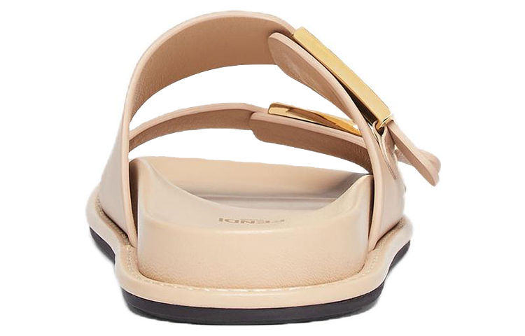 Shop (W) Sandalias de Moda Fendi de Piel de Ternera con Hebilla Decorativa 'Beige' 8X8326NA7F1KCU