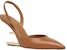 (W) Sandal Tumit Tinggi Kulit Lembu Fendi 'Coklat' 8J8367NA7F0QB7