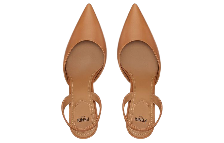 Shop (W) Fendi Kalfsleer Hoge Hakken Sandalen ''Bruin'' 8J8367NA7F0QB7
