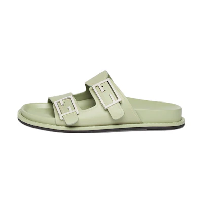 (W) Fendi Calfskin Sandal 'Decorative Buckle'