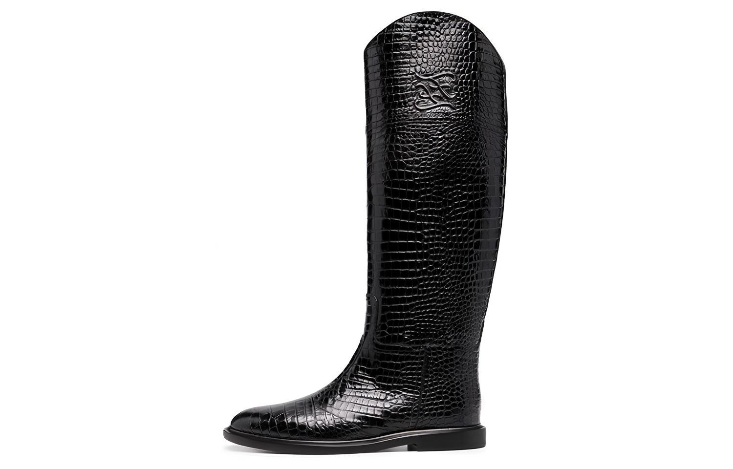 (Women) Fendi Calligraph High-Top 'Crocodile Pattern Black Leather' 8W8173AGDWF0ABB