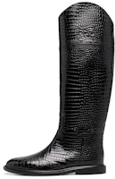 (Women) Fendi Calligraph High-Top 'Crocodile Pattern Black Leather' 8W8173AGDWF0ABB (Women) Fendi Calligraph High-Top 'Crocodile Pattern Black Leather' 8W8173AGDWF0ABB