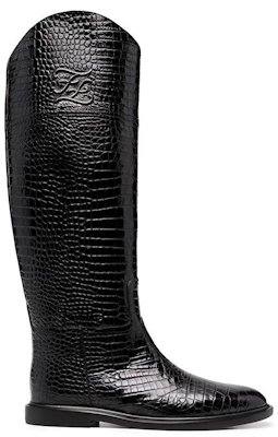 (Women) Fendi Calligraph High-Top 'Crocodile Pattern Black Leather' 8W8173AGDWF0ABB Order (Women) Fendi Calligraph High-Top 'Crocodile Pattern Black Leather' 8W8173AGDWF0ABB
