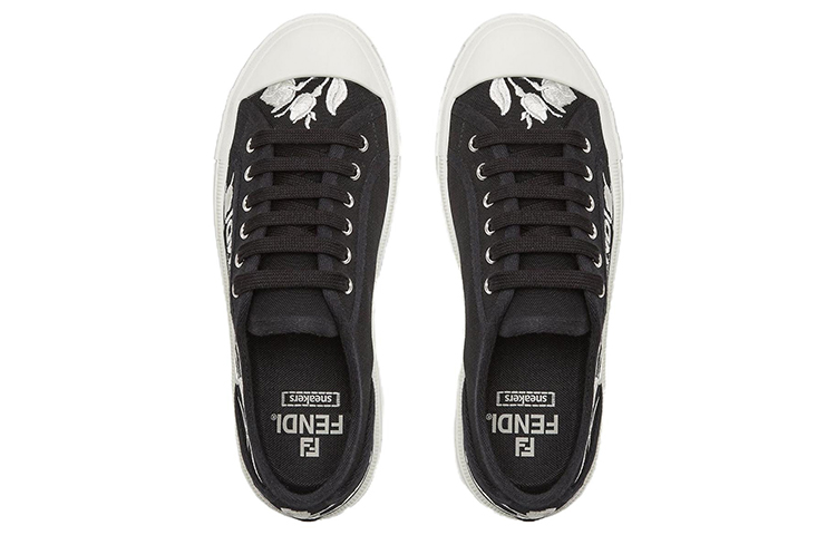 Lookbook (W) フェンディ キャンバス 花刺繍 ブラック ローカット 8E8325AN7NF1KOF