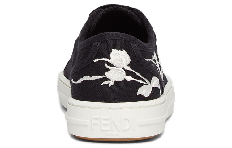 Shop (W) フェンディ キャンバス 花刺繍 ブラック ローカット 8E8325AN7NF1KOF