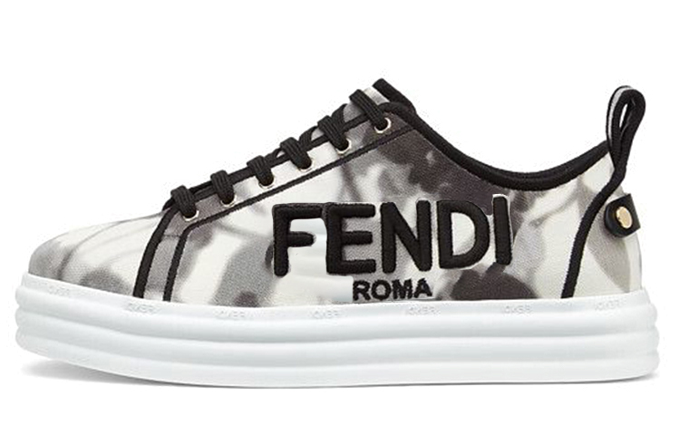 (W) Fendi Canvas Low 'Grey Fashion'