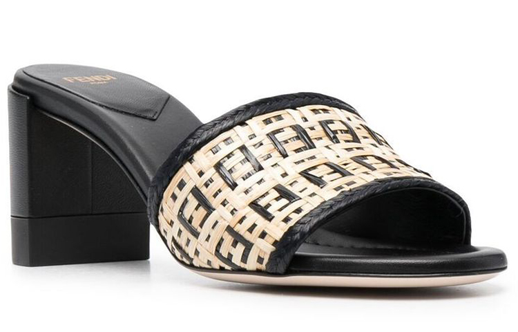 Order (Women) Fendi Casual Chunky Heel Slide 'Black Fashion' 8R8091AEH7F1D1U