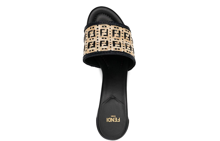 Lookbook (Women) Fendi Casual Chunky Heel Slide 'Black Fashion' 8R8091AEH7F1D1U