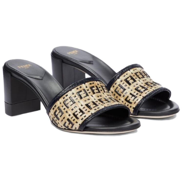 Purchase (Women) Fendi Casual Chunky Heel Slide 'Black Fashion' 8R8091AEH7F1D1U