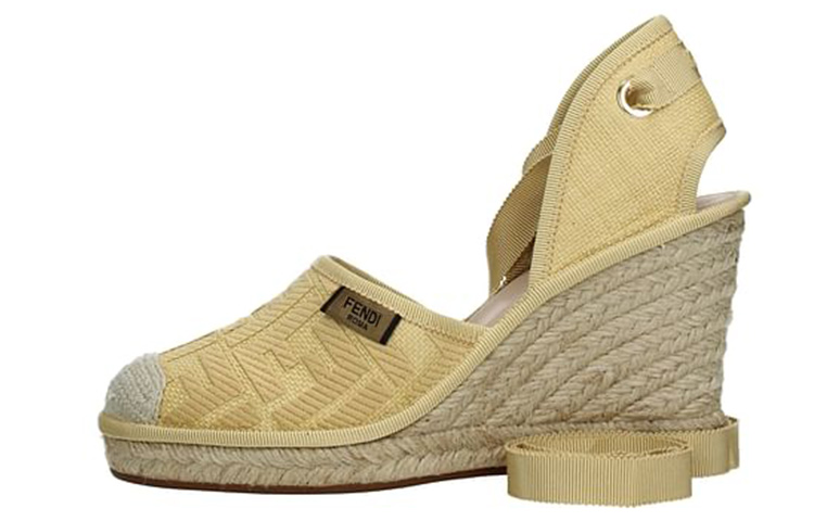 Buy FENDI 時尚休閒織布涼鞋 女款 黃色