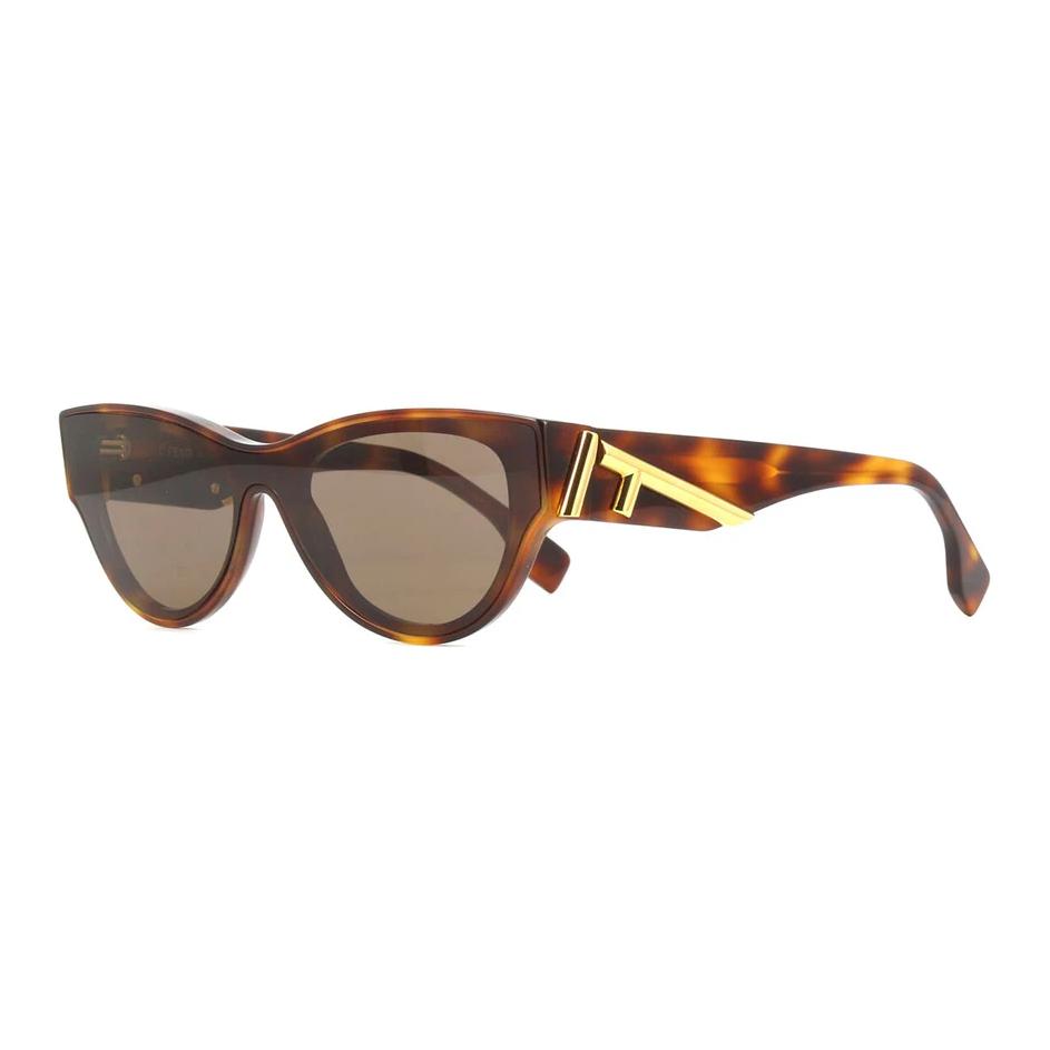 (Women) FENDI Cat-Eye Sunglasses for Women - Brown with Logo Design Temples FE40135I 圖 2