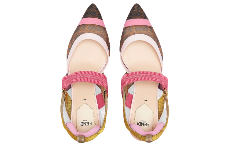 (W) Fendi Colibrì 'Brown Mesh Mid-Heel Mules' 圖 3