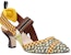 (W) Fendi Colibrì 'Floral Colorblock Slingback' Tumit Tinggi Kuning 8J7075AAXCF1A4K
