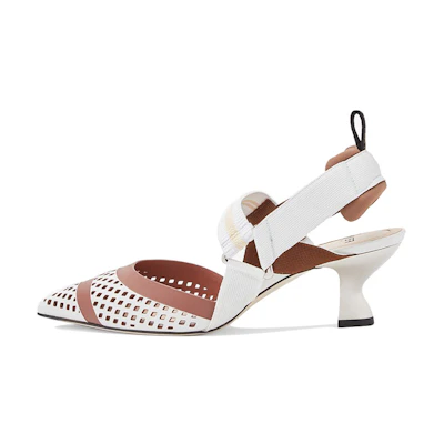 (W) Fendi Colibrì 'White Slingback Heels'