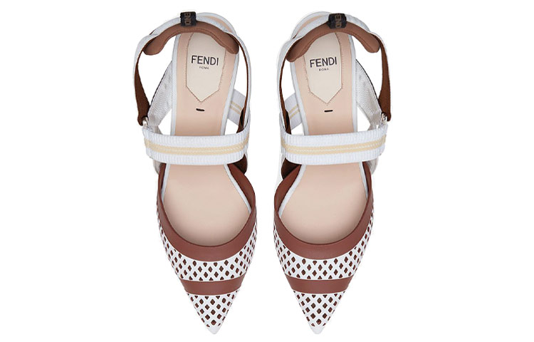 Purchase FENDI Colibrì 皮革 女性款 露跟高跟鞋 白色