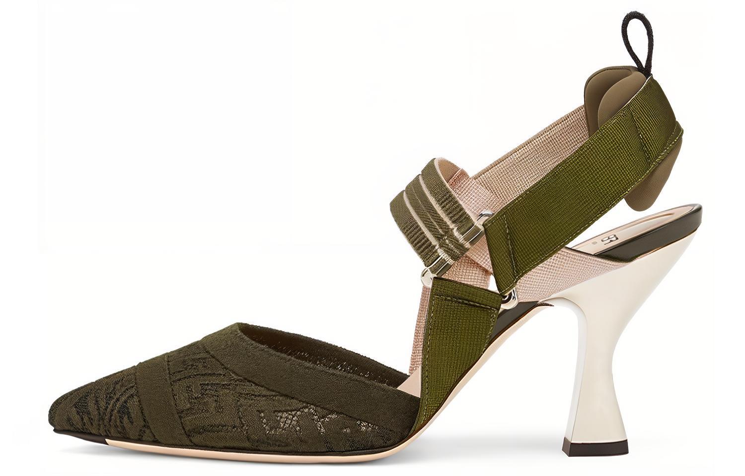 (W) Fendi Colibrì High Heels 'Green Open-Heel'