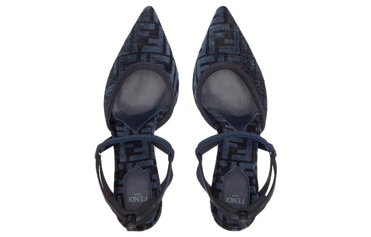 (W) Fendi Colibrì Lite 'Blue Chenille High-Heeled Sandal' 圖 5