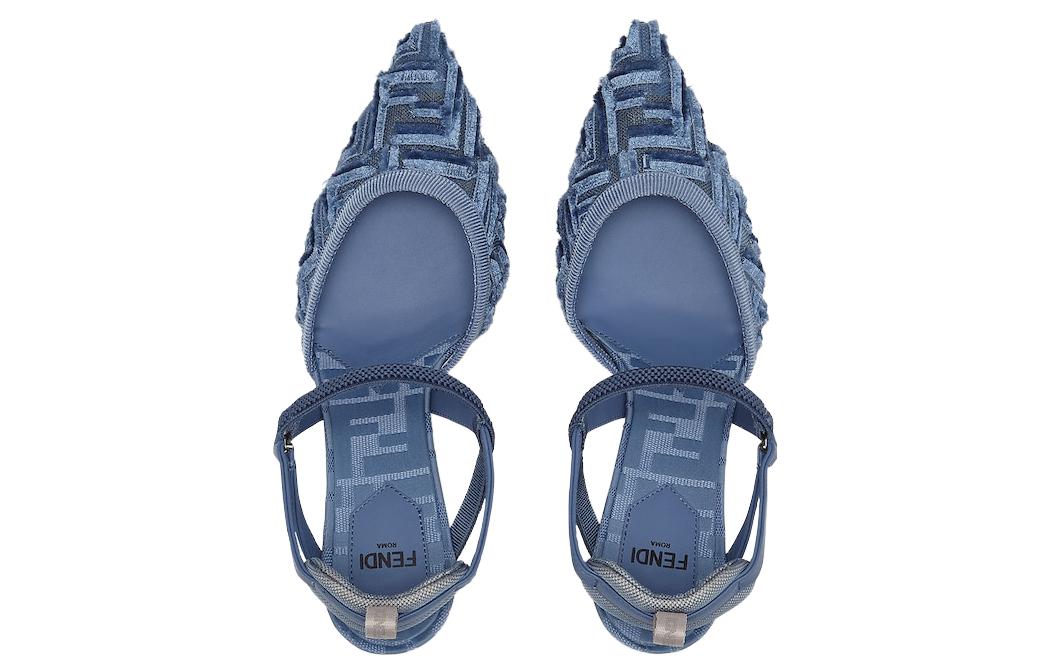 Lookbook FENDI芬迪 Colibrì Lite 休閒舒適 細跟 高筒鞋 8.5cm 女款 藍色