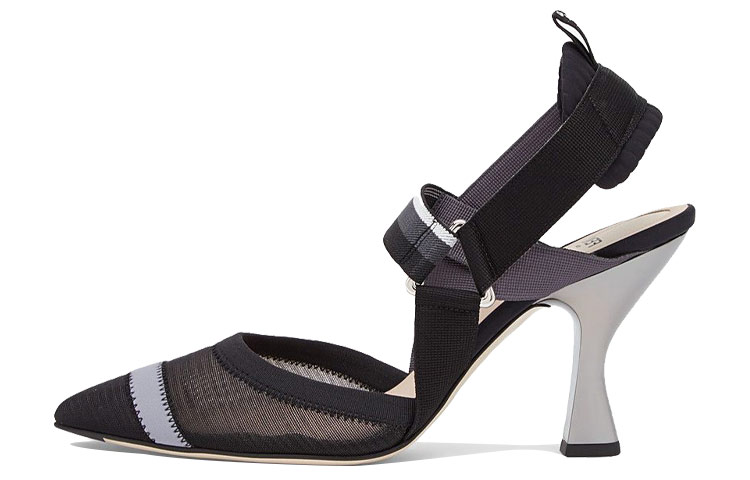Buy (W) Fendi Colibrì Mesh ''Zwarte Slingback Sandalen'' 8J6851A83FF17LN