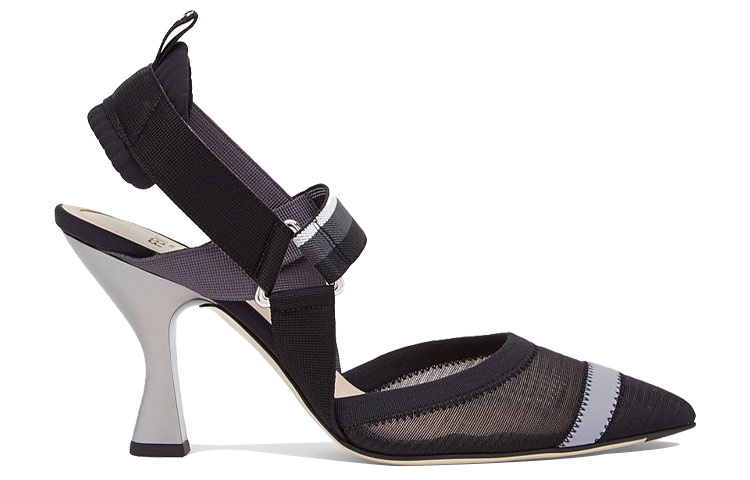 Order (W) Fendi Colibrì Mesh ''Zwarte Slingback Sandalen'' 8J6851A83FF17LN