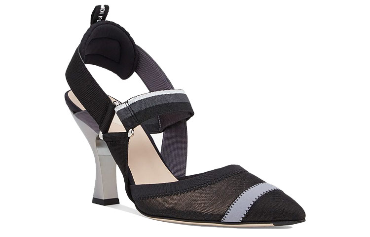 Lookbook (W) Fendi Colibrì Mesh ''Zwarte Slingback Sandalen'' 8J6851A83FF17LN