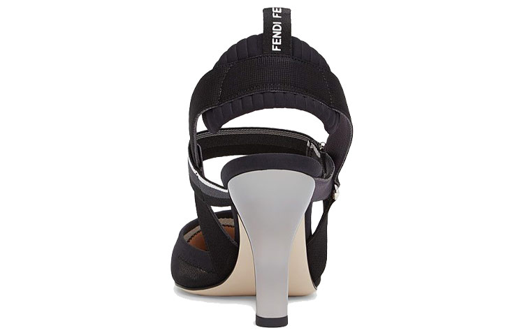 Shop (W) Fendi Colibrì Mesh ''Zwarte Slingback Sandalen'' 8J6851A83FF17LN