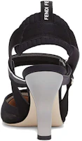 Shop (W) Fendi Colibrì Sandalias de Malla Negras Slingback 8J6851A83FF17LN