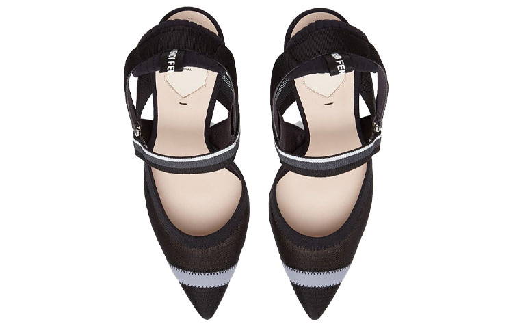 Purchase (W) Fendi Colibrì Mesh ''Zwarte Slingback Sandalen'' 8J6851A83FF17LN