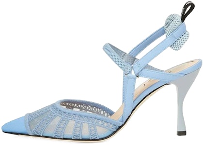 芬迪 Colibrì 皮革與網眼布露跟高跟鞋 女款 淺藍色 Buy 芬迪 Colibrì 皮革與網眼布露跟高跟鞋 女款 淺藍色