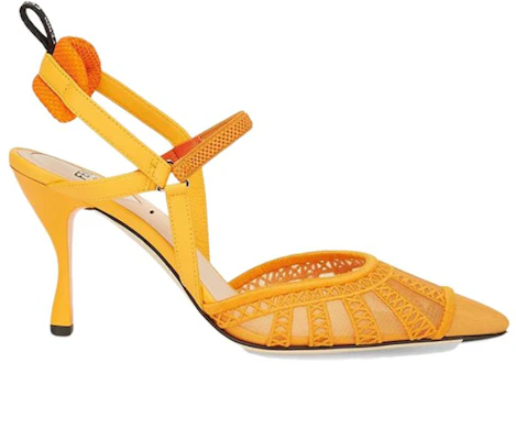(Women) Fendi Colibrì Slingback Heels 'Yellow Mesh' 8J8103AEH4F1D1R Order (Women) Fendi Colibrì Slingback Heels 'Yellow Mesh' 8J8103AEH4F1D1R